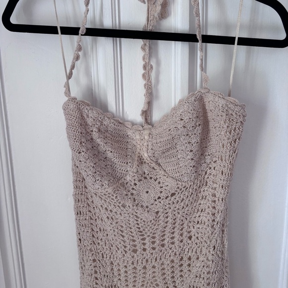 Free People Dahlia Strapless Crochet Dress Lined to Knee Size Small - Picture 6 of 15